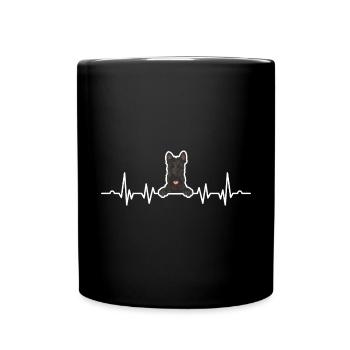 Scottish Terrier Scottie Hund - Tasse einfarbig - Schwarz - Vorne