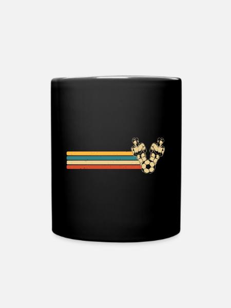 Retro Table Soccer Vintage Player Foosball - Tasse einfarbig - Schwarz