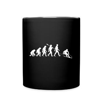 Evolution Ski - Skifahrer - Wintersport - Tasse einfarbig - Schwarz - Vorne
