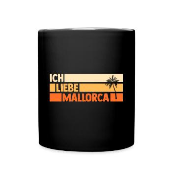 Party Urlaub Mallorca - Tasse einfarbig - Schwarz - Vorne