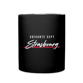 Strasbourg 67 Frankreich Kennzeichen - Tasse einfarbig - Schwarz - Vorne