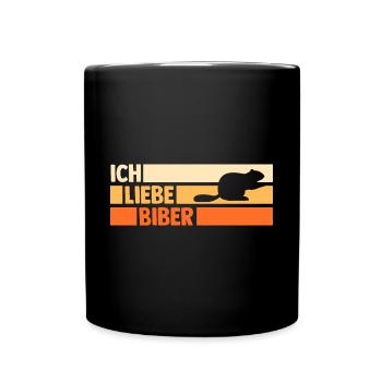 Nagetier Biberliebhaber Biber - Tasse einfarbig - Schwarz - Vorne