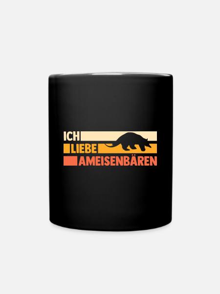 Ameisenbär - Tasse einfarbig - Schwarz