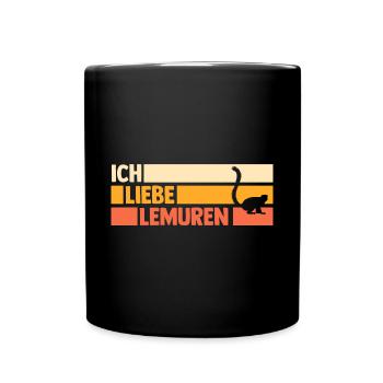 Lemur - Tasse einfarbig - Schwarz - Vorne