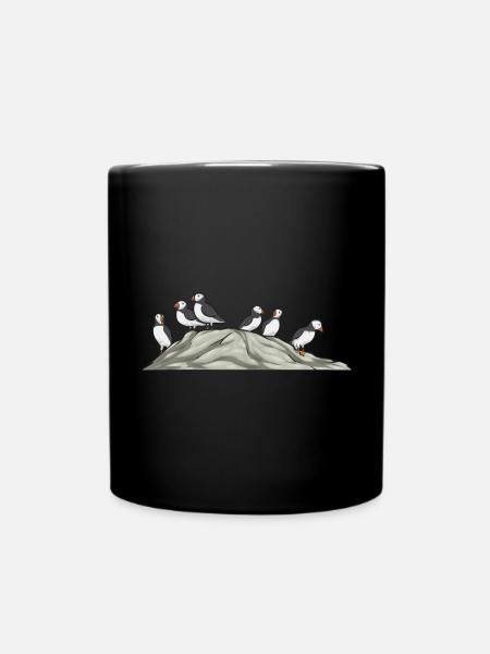 Macareux, Macareux, Starpin, Lunde - Mug uni - noir