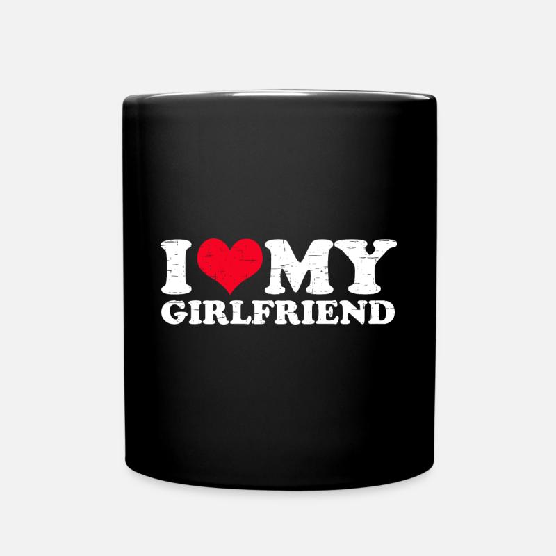 Ich liebe meine Freundin - Tasse einfarbig - Schwarz