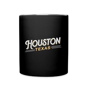 Houston design for proud Houston residents - Full Colour Mug - black - Front