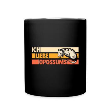Opossum - Tasse einfarbig - Schwarz - Vorne
