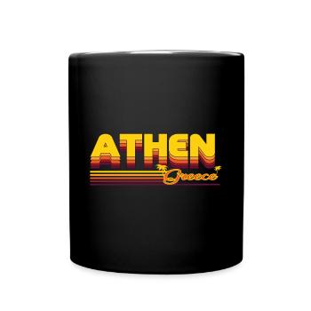Athens: Summery retro design - Full Colour Mug - black - Front
