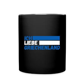 Griechen Grieche Griechenland - Tasse einfarbig - Schwarz - Vorne