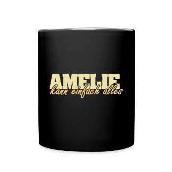 Geschenk für Amelie - Tasse einfarbig - Schwarz - Vorne