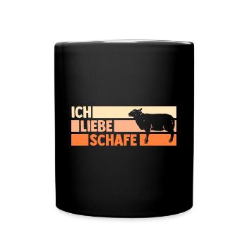 Landwirt Schäfer Bauernhof Schafe - Tasse einfarbig - Schwarz - Vorne