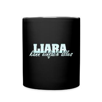 Frau Liara - Tasse einfarbig - Schwarz - Vorne