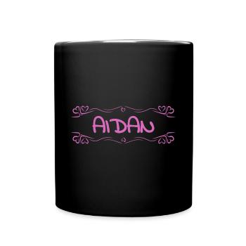 Geschenk für Aidan - Tasse einfarbig - Schwarz - Vorne