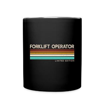 Forklift Operator Limited Edition Forklift Driver - Full Colour Mug - black - Front