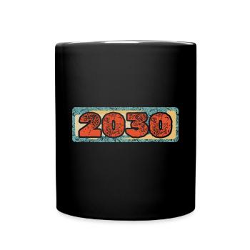 Year 2030 - Full Colour Mug - black - Front