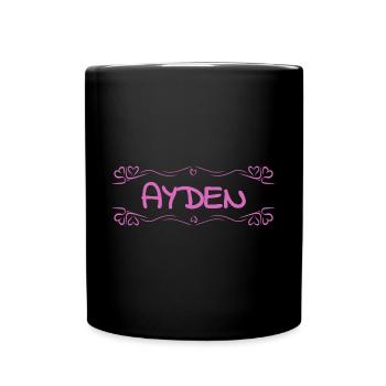 Ayden comme nom - Mug uni - noir - Devant