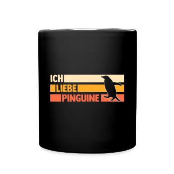 Pinguin - Tasse einfarbig - Schwarz - Vorne