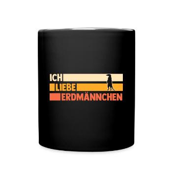 Erdmännchen - Tasse einfarbig - Schwarz - Vorne