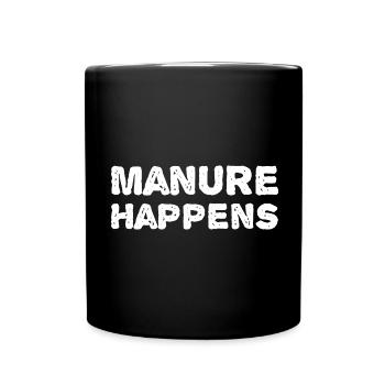 Mist passiert - Lustiges Bauern Design - Tasse einfarbig - Schwarz - Vorne