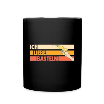Bastler Bastelunterricht Basteln - Tasse einfarbig - Schwarz - Vorne