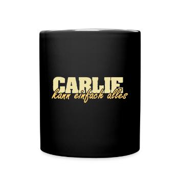 Geschenk für Carlie - Tasse einfarbig - Schwarz - Vorne