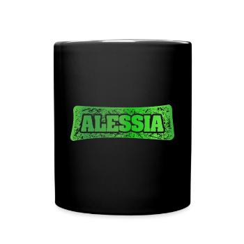 Vorname Alessia - Tasse einfarbig - Schwarz - Vorne