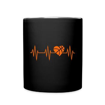 Basketball, Basketballer, Heartbeat - Full Colour Mug - black - Front