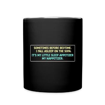 Nap Napetizer Bedtime Canapé-lit Nap - Mug uni - noir - Devant