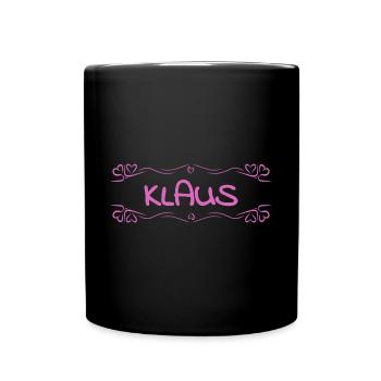 Klaus - Tasse einfarbig - Schwarz - Vorne
