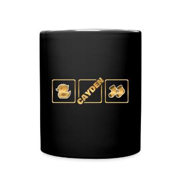 Geburt Cayden - Tasse einfarbig - Schwarz - Vorne