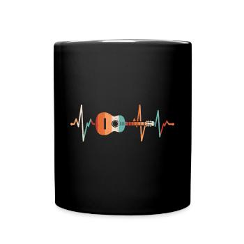 Guitare Heartbeat - Mug uni - noir - Devant