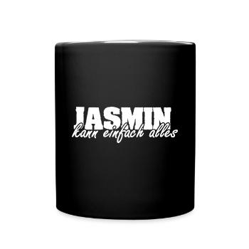 Jasmin als Frau - Tasse einfarbig - Schwarz - Vorne
