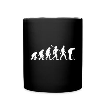 Evolution Minigolf - Miniatur Golf - Bahnengolf - Tasse einfarbig - Schwarz - Vorne