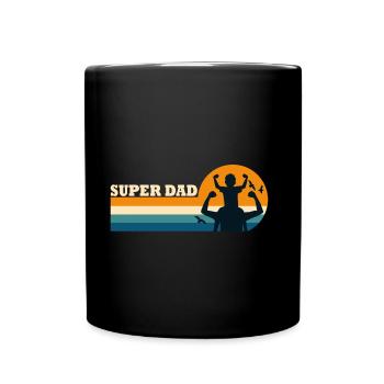 Super Papa Superpapa - Tasse einfarbig - Schwarz - Vorne