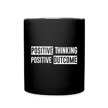 Pensée positive Résultat positif - Mug uni - noir - Devant