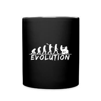 Évolution vers Drummer Silhouette March - Mug uni - noir - Devant