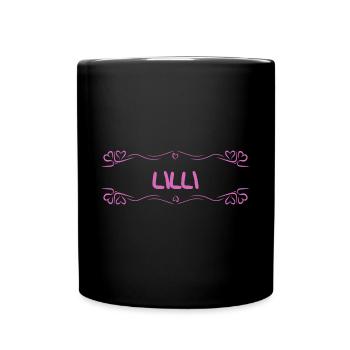 Name Lilli - Full Colour Mug - black - Front