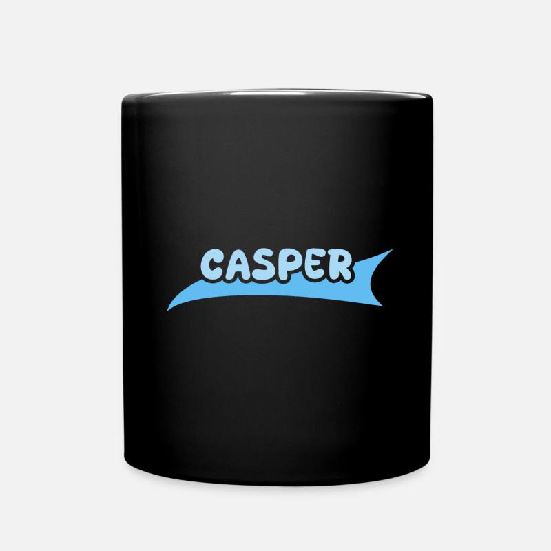 Vorname Casper - Tasse einfarbig - Schwarz