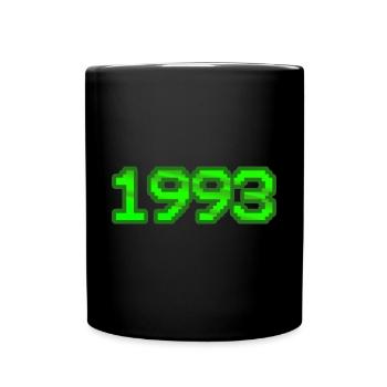 Nerd 1993 - Tasse einfarbig - Schwarz - Vorne