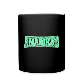 Geschenk für Marika - Tasse einfarbig - Schwarz - Vorne