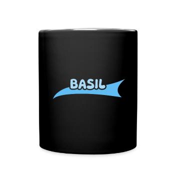 Geschenk für Basil - Tasse einfarbig - Schwarz - Vorne