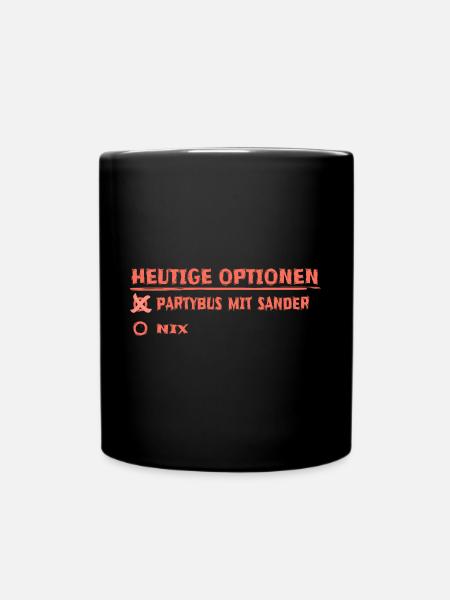 sander als Vorname - Tasse einfarbig - Schwarz