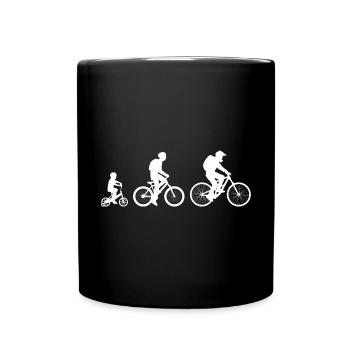 Family on bike - Full Colour Mug - black - Front