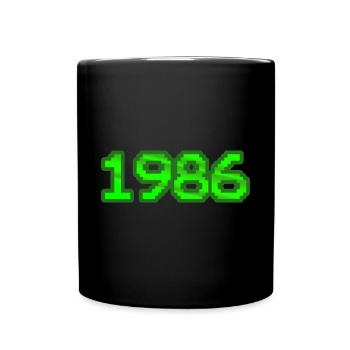 Nerd 1986 - Tasse einfarbig - Schwarz - Vorne