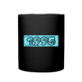 Zahl 1995 - Tasse einfarbig - Schwarz - Vorne
