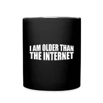 Je suis plus vieux qu’Internet 8 - Mug uni - noir - Devant