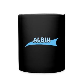 Vorname Albin - Tasse einfarbig - Schwarz - Vorne