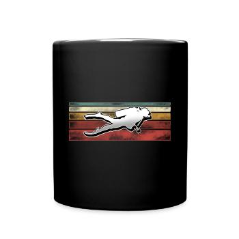 Taucher Tauchen - Tasse einfarbig - Schwarz - Vorne