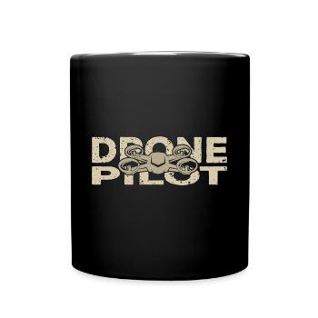 Drone Drone Drone Quadricoptère Anniversaire - Mug uni - noir - Devant